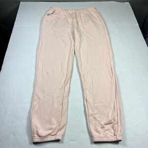 Something Navy Jogger Sweatpants Pink Soft Casual Lounge Relaxed Cozy Pull On M